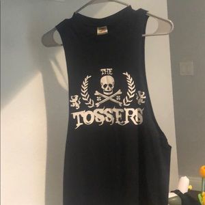 Sleeveless punk rock T-shirt